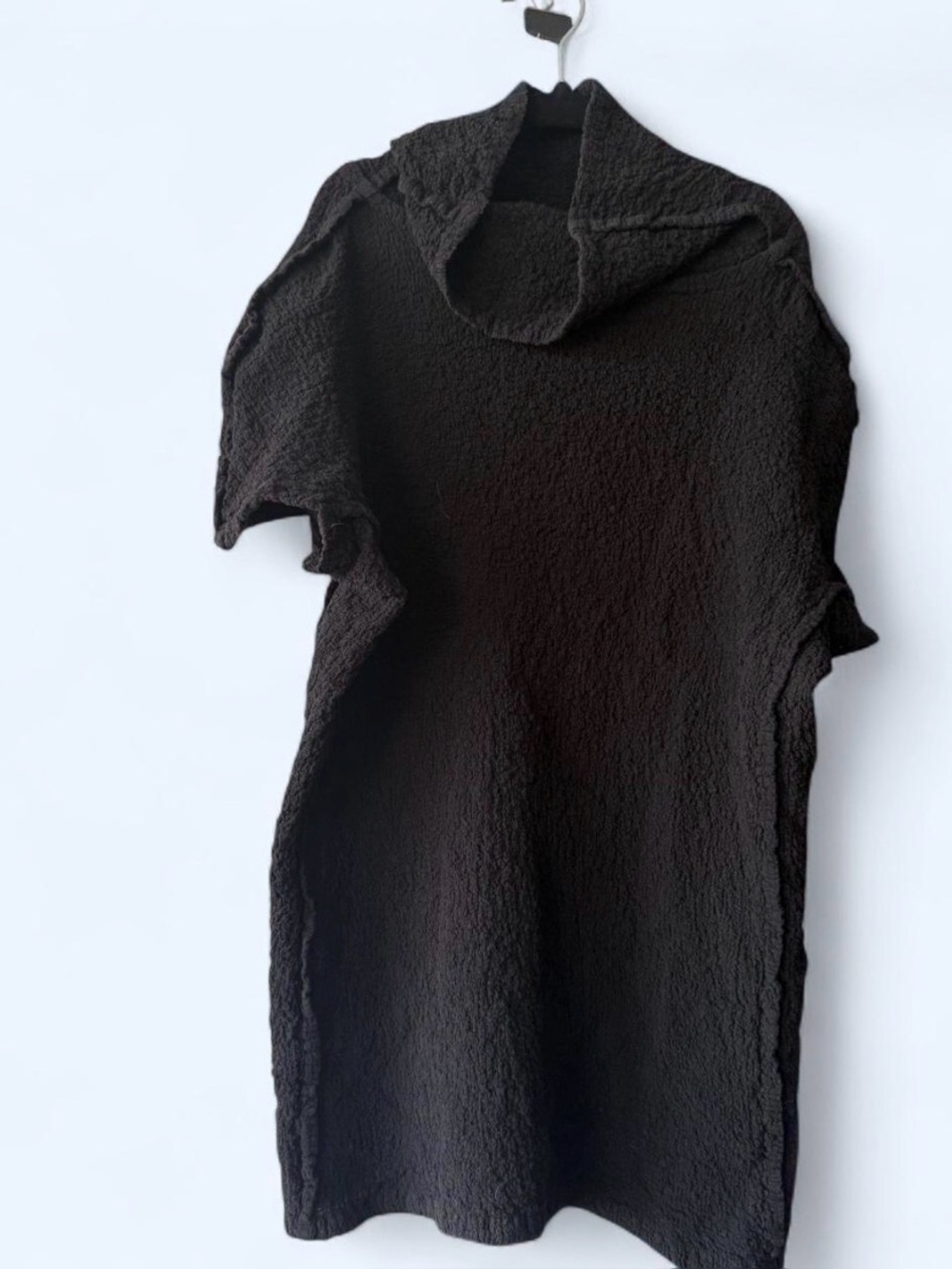 me by Issey Miyake Black Textured Tunic Top M-L